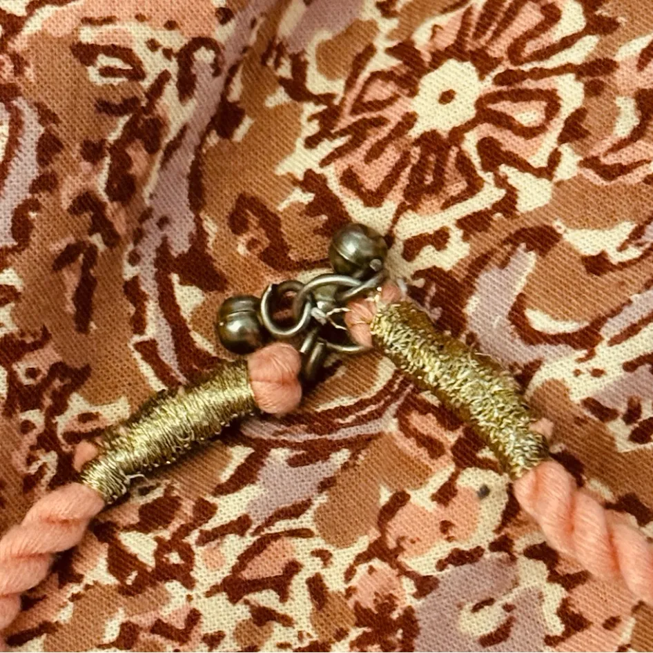 Free People Rosalina Tie‎ Front Jacket Barbie Core Cropped Paisley Mocha Convo M - Image 16