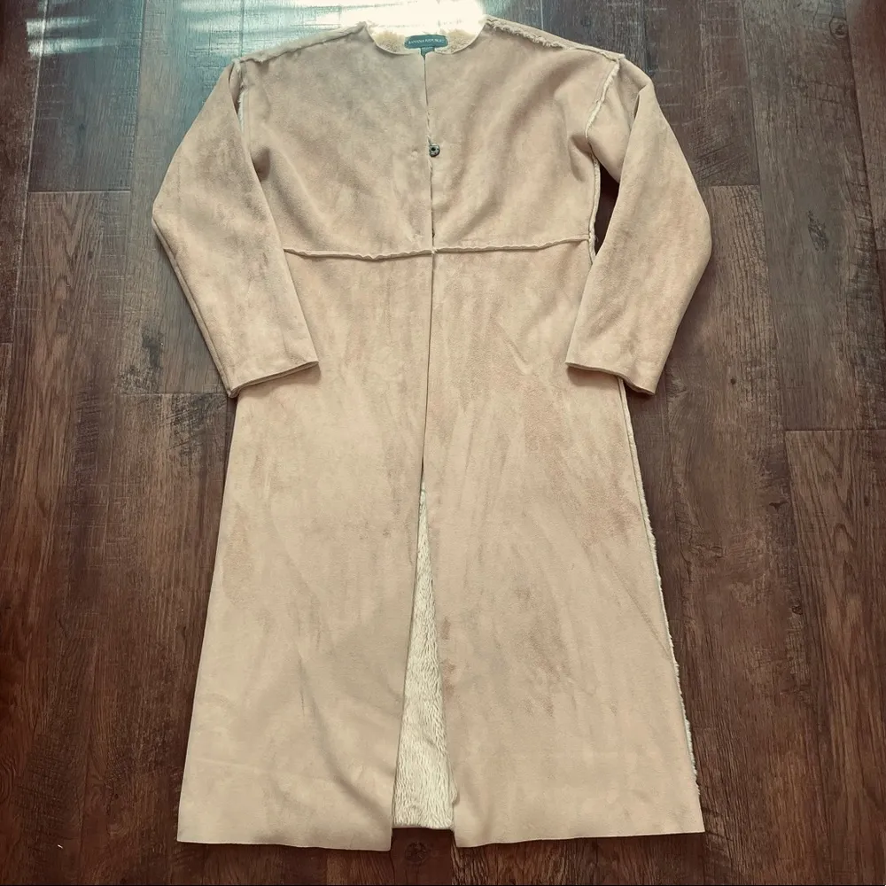 BANANA REPUBLIC ultra suede coat, size M, made in Italy - Image 6