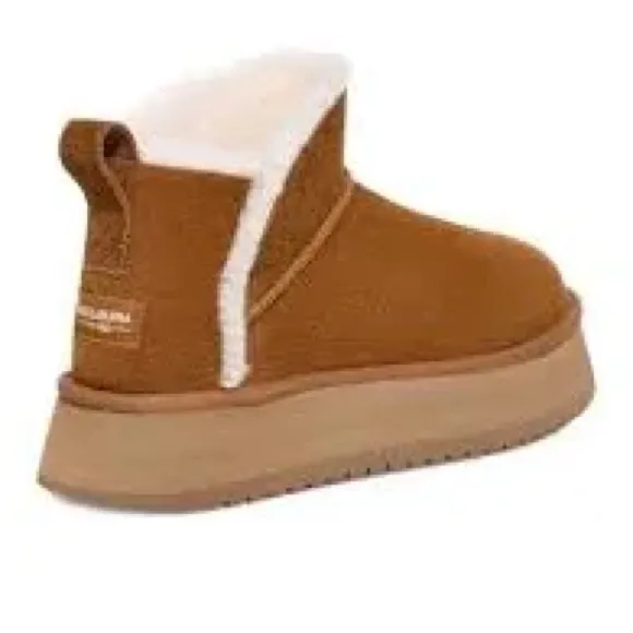 Koolaburra by Ugg women suede platform koola short mini boots size 10 Brown - Image 2