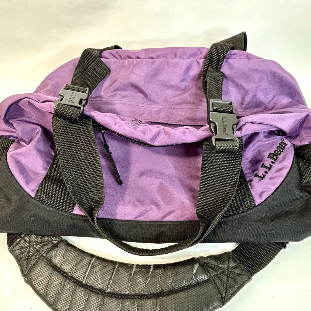 LL BEAN Adventure Duffle Purple Gym Bag, Small Carry - Image 5