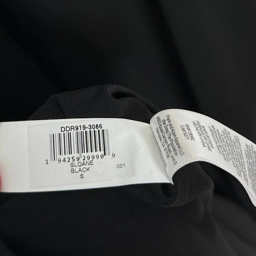 DRESS THE POPULATION Sloane Sleeveless Sheath Dress in Black Size Small - Image 11