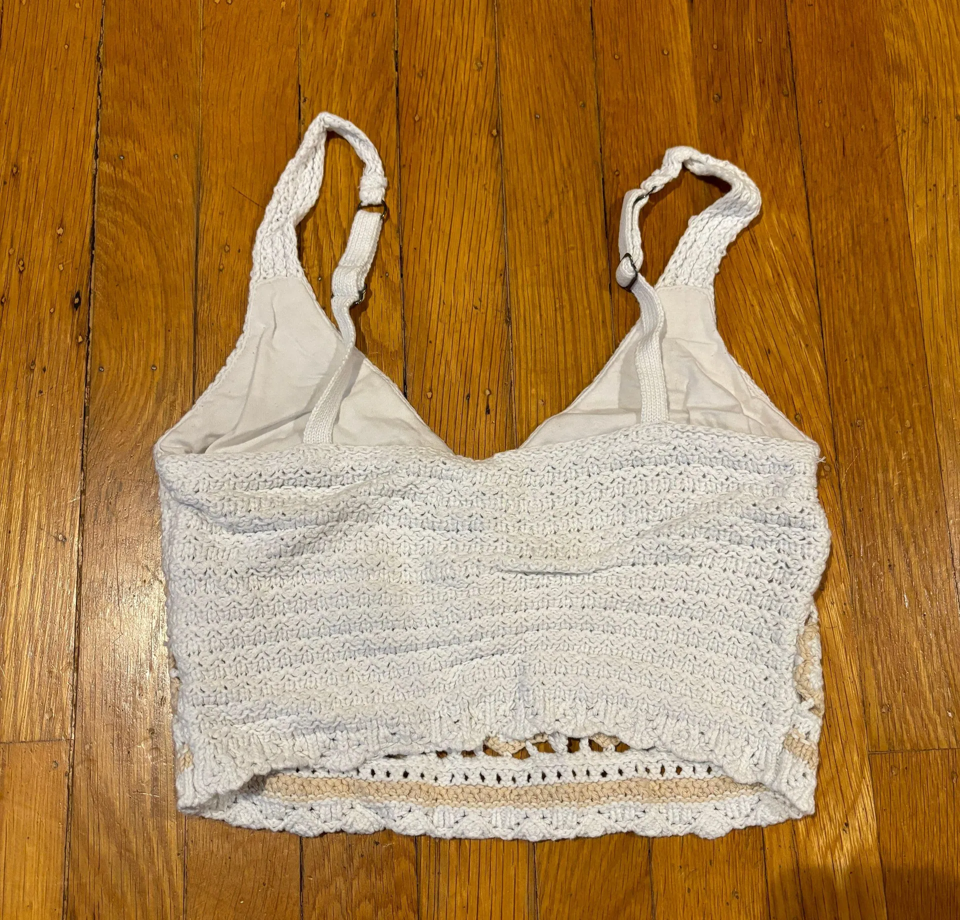 Floral Crochet Knit Tank Top - Image 3