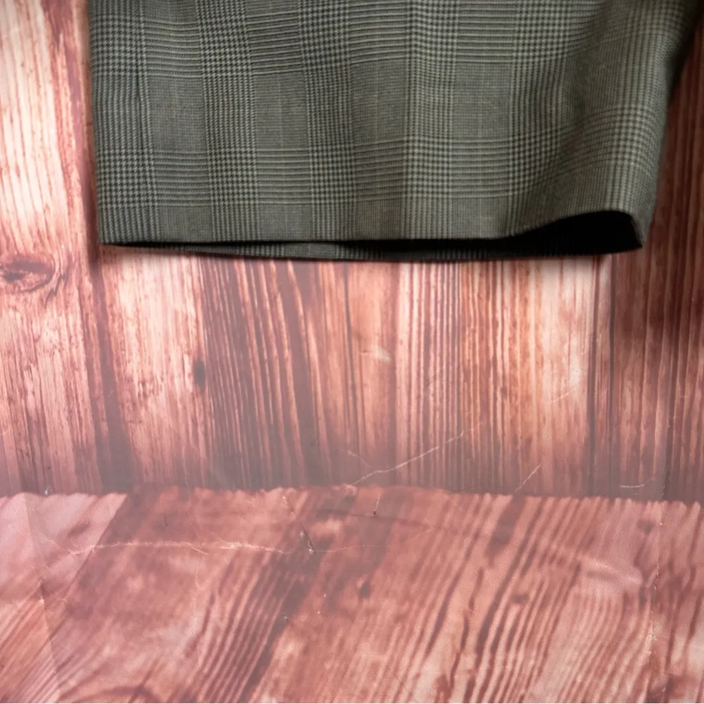 Nine West Black Houndstooth Tan Plaid Trouser Suit Pants - Image 4