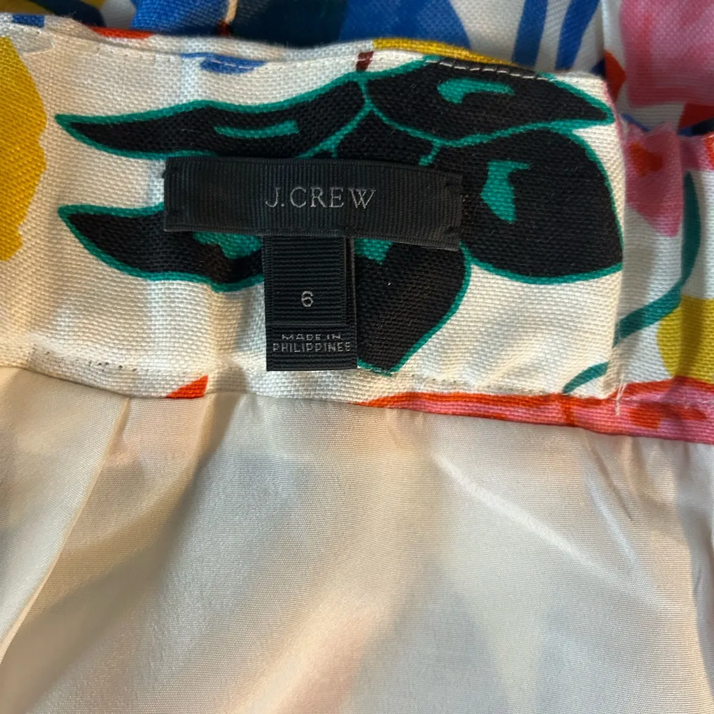 J. Crew Women's Floral Pencil MIDI Skirt - Blue, Yellow, Pink | Size 6 - Image 7