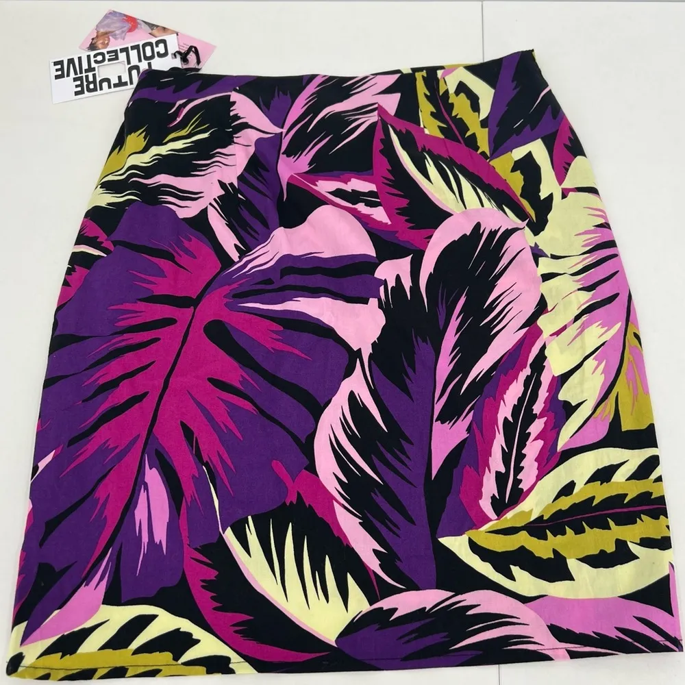 Alani Noelle Botanical Mini Skirt in Purple MSRP $25 NWT Size 2 - Image 3