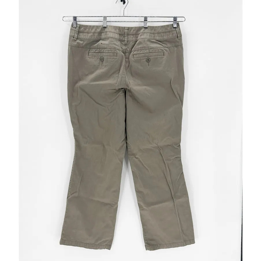 Lane Bryant green khaki lowrise True Y2K pants size 18 Tall preppy casual career - Image 2