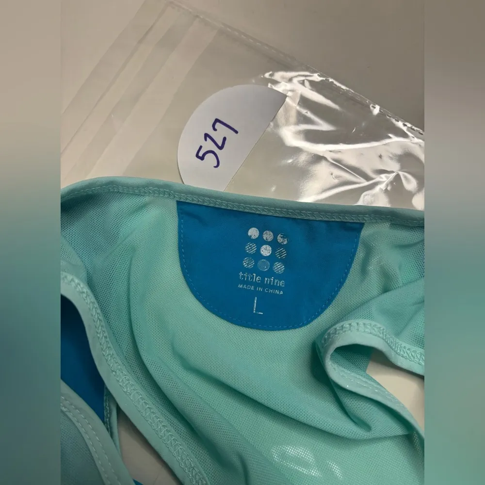 Title Nine 9 Tank Dress Size Large Blue Green Color Block Tennis Golf Pockets - Image 5