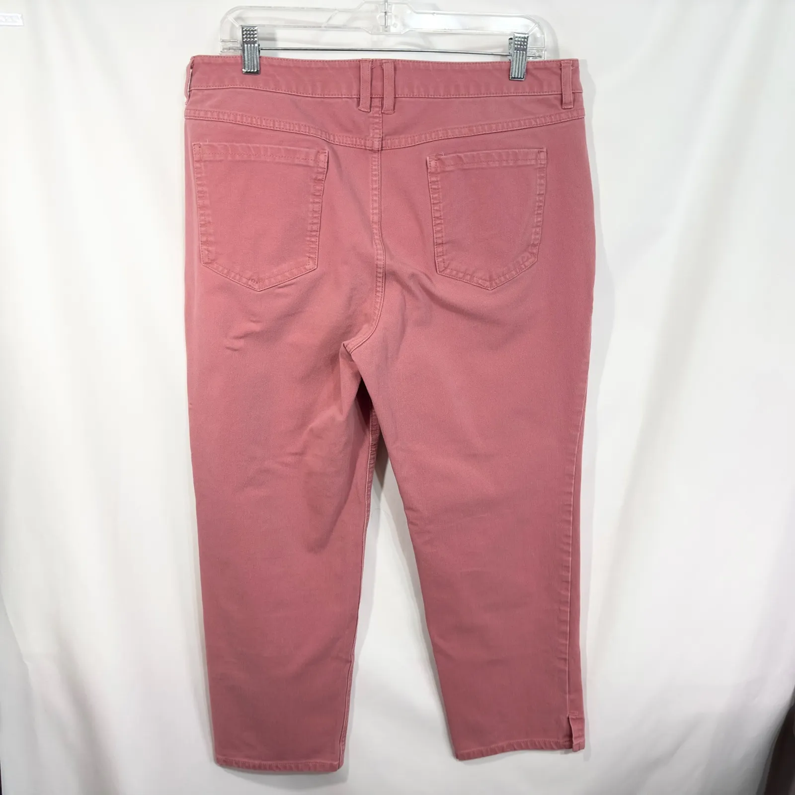 Isaac Mizrahi LIVE! Size 14P Jeans Denim Pants Pink Straight Leg High Rise 271‎ - Image 2