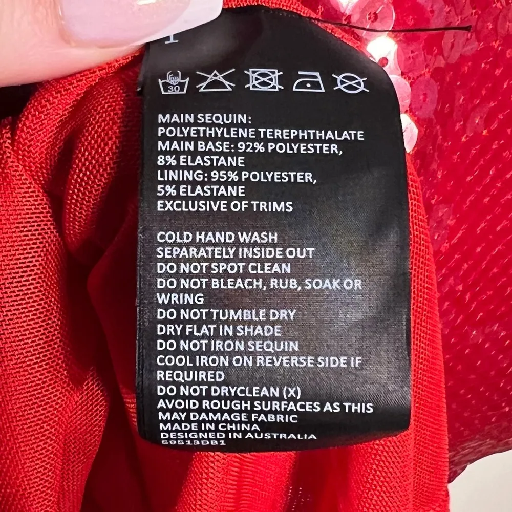 Anthro -Bardot Verona Long-Sleeve
Sequin Mini Dress Size 10 - Image 10