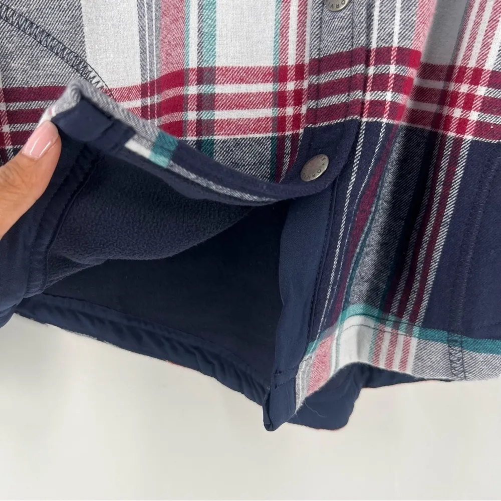 Orvis Pinnacle Shirt Jacket Flannel Multicolor Check Fleece‎ Lined Shacket - Image 9