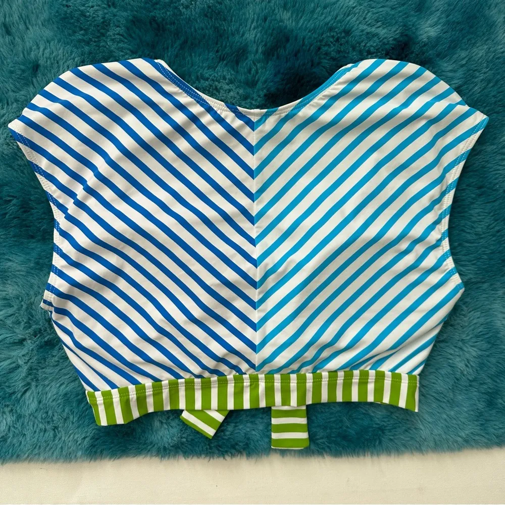 Bleu Rod Beattie Cap Sleeve Crop Bikini Top Size 10 - Image 10