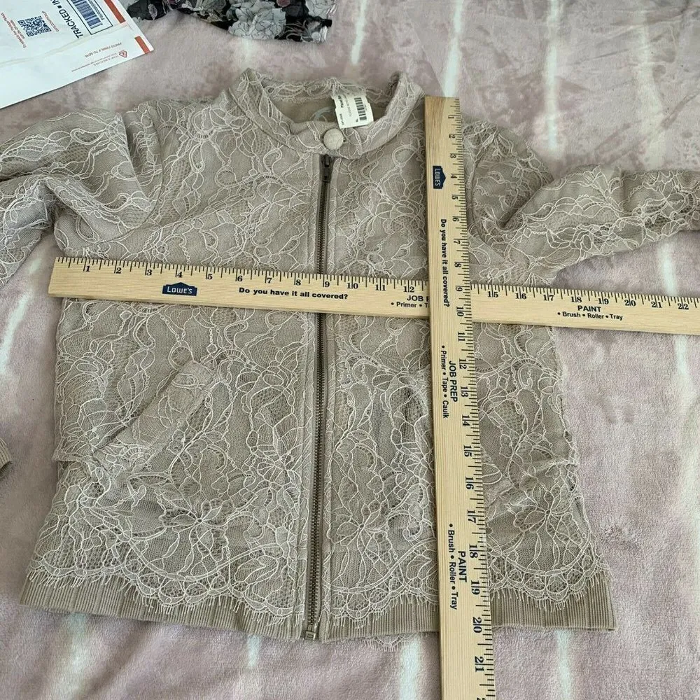 BLUE LIFE by Planet blue Lace blazer Jacket XSMALL Beige Bohemian DRESS NEW - Image 8