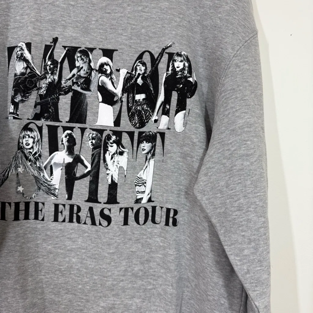 Taylor Swift 2023 The Eras Tour Grey Crewneck Sweatshirt - Image 5