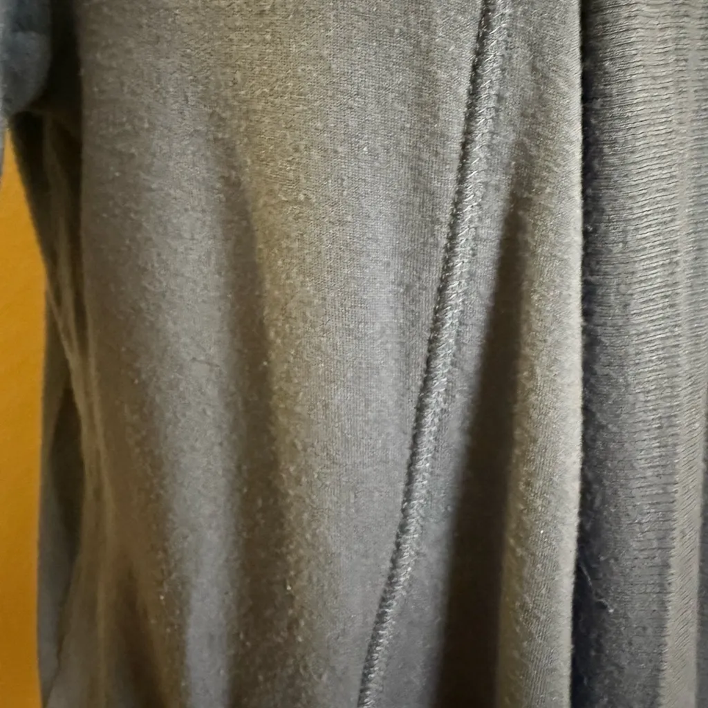 ATHLETA Blue Modal Tunic Cardigan Wrap Sweater Size Medium Open Front Pockets - Image 4