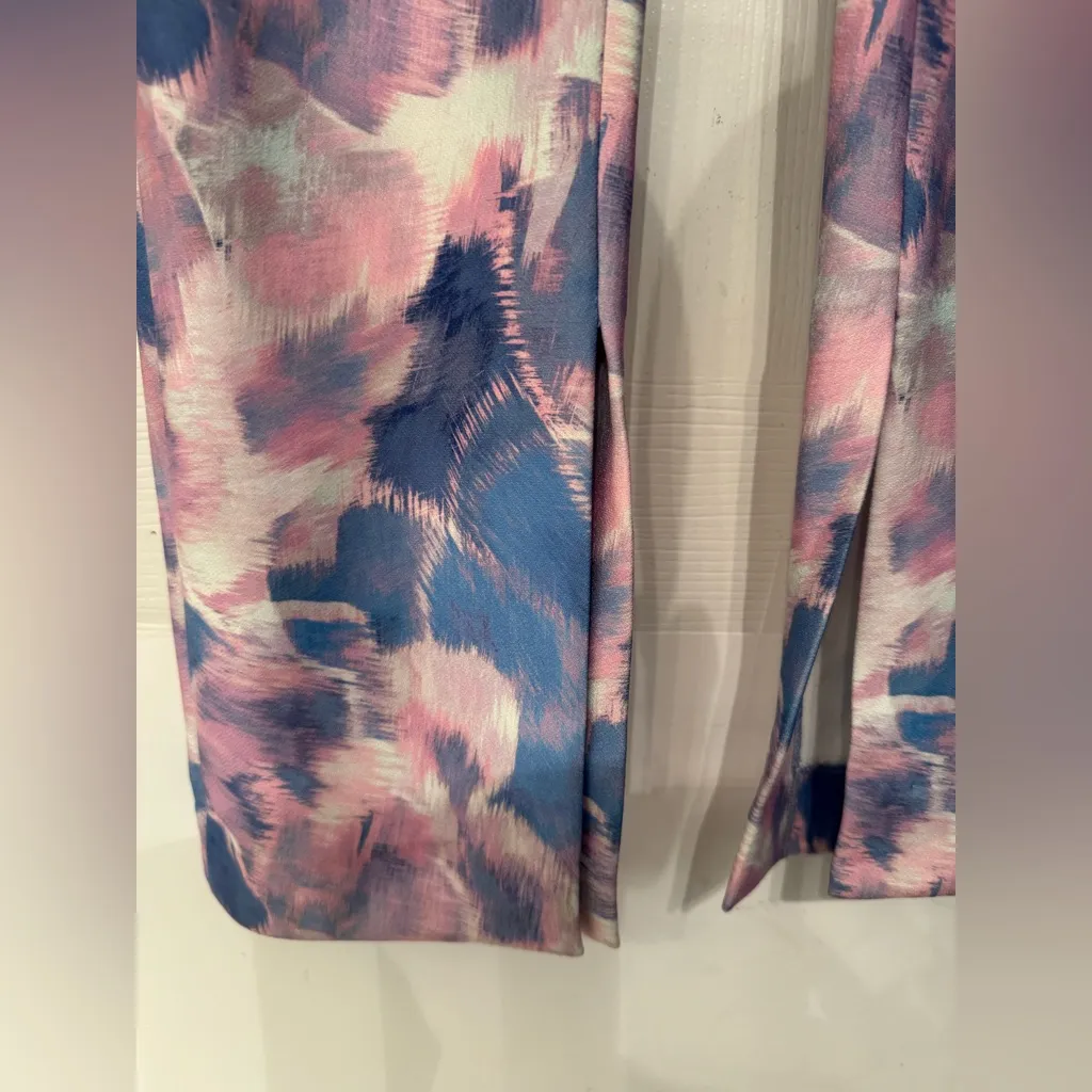 Anthropologie Audette Effie Pants Blue Pink Purple Women's Size Medium - Image 10