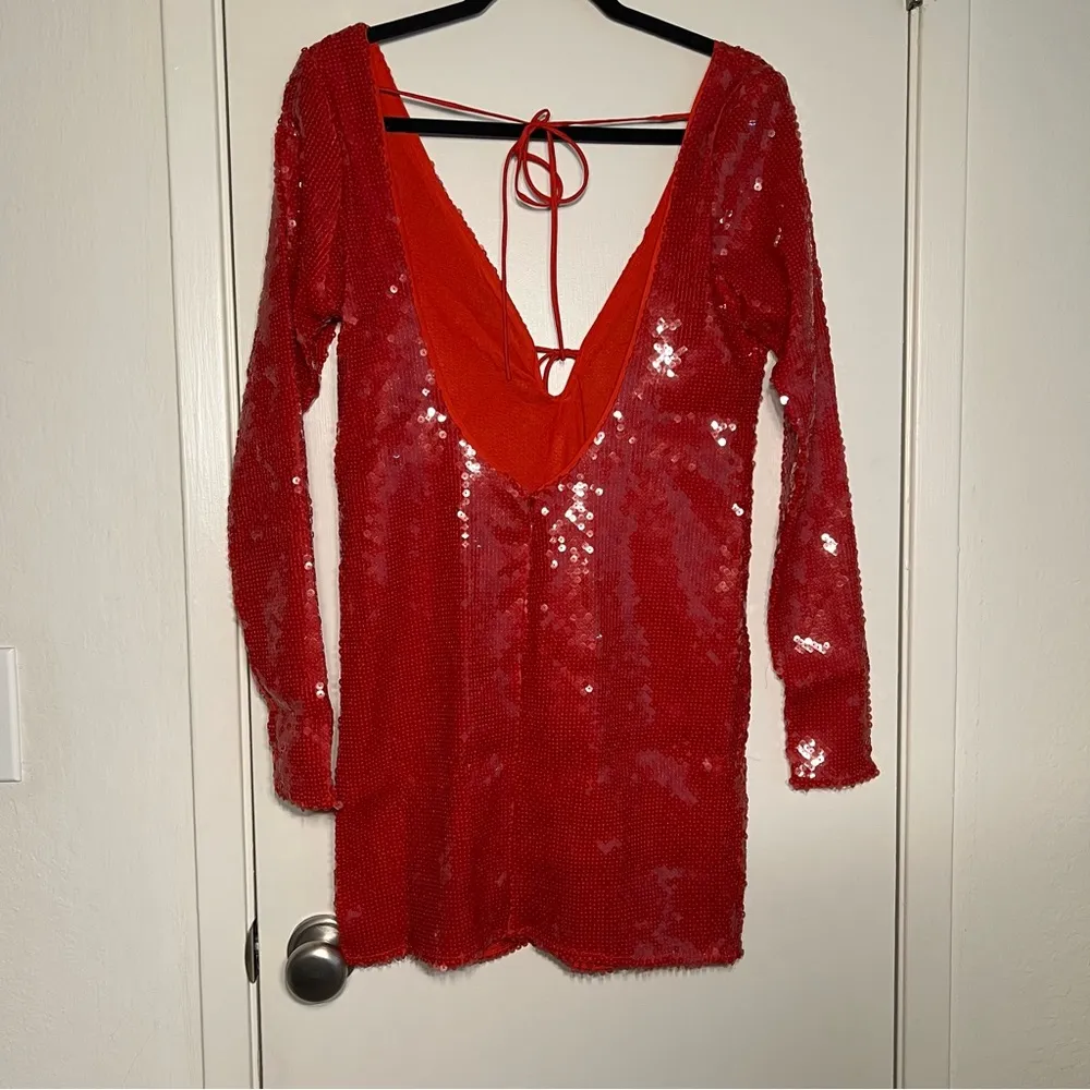 Anthro -Bardot Verona Long-Sleeve
Sequin Mini Dress Size 10 - Image 6