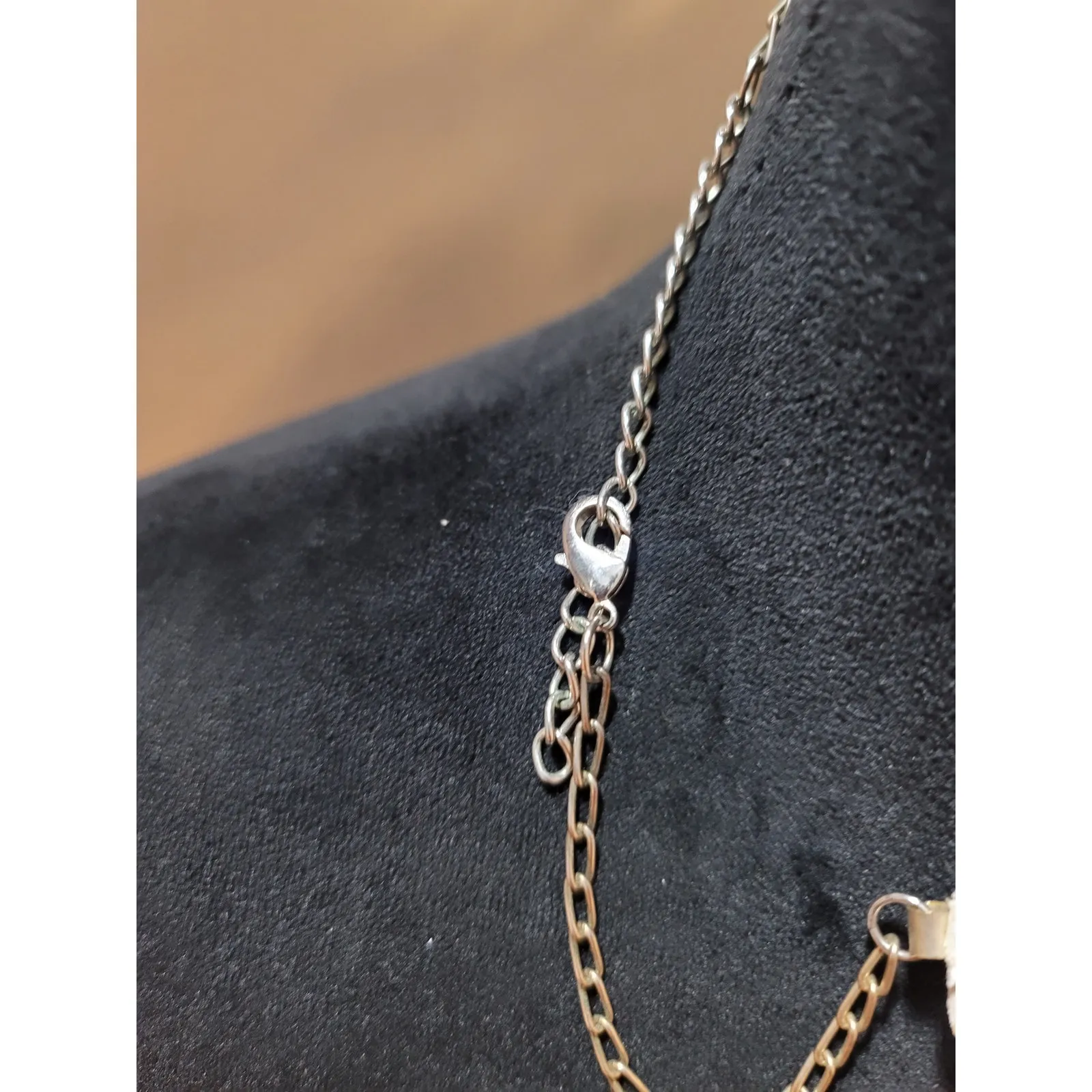 Women's Statement Layered Beaded Feather Design Necklace With Lobster Clasp Lock White - Image 6