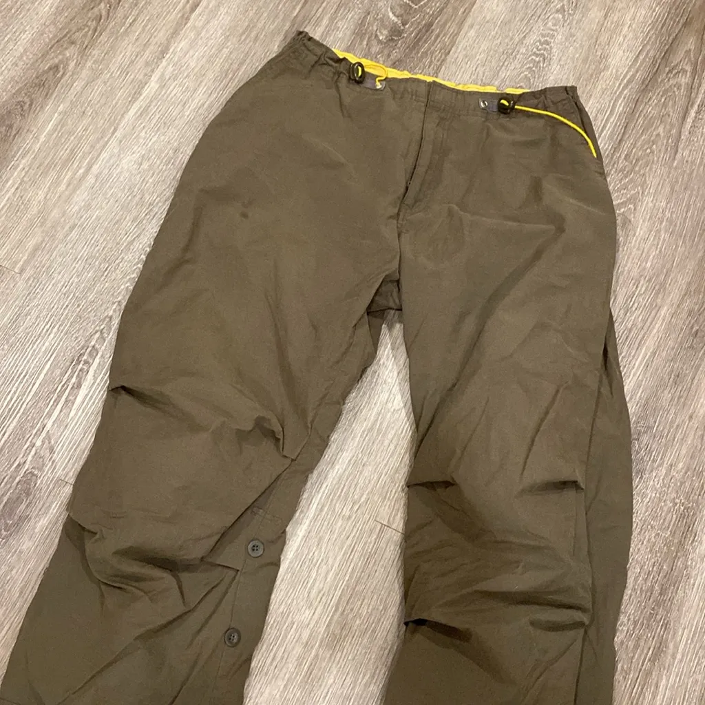 Y2k vintage L.E.I low rise baggy utility cargo pants olive green medium - Image 6