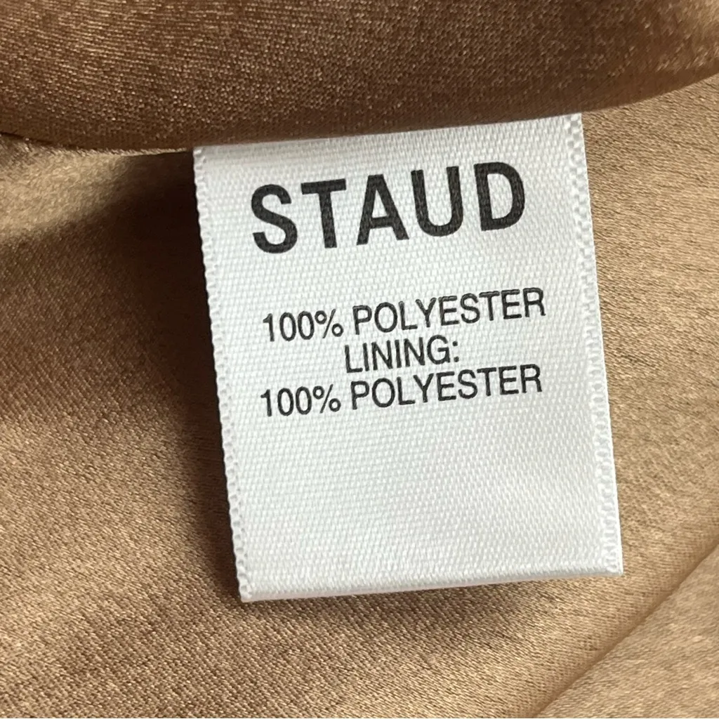 STAUD Bellamy Leopard Print Open Back Chiffon Mini‎ Slip Dress Womens Size XS - Image 5