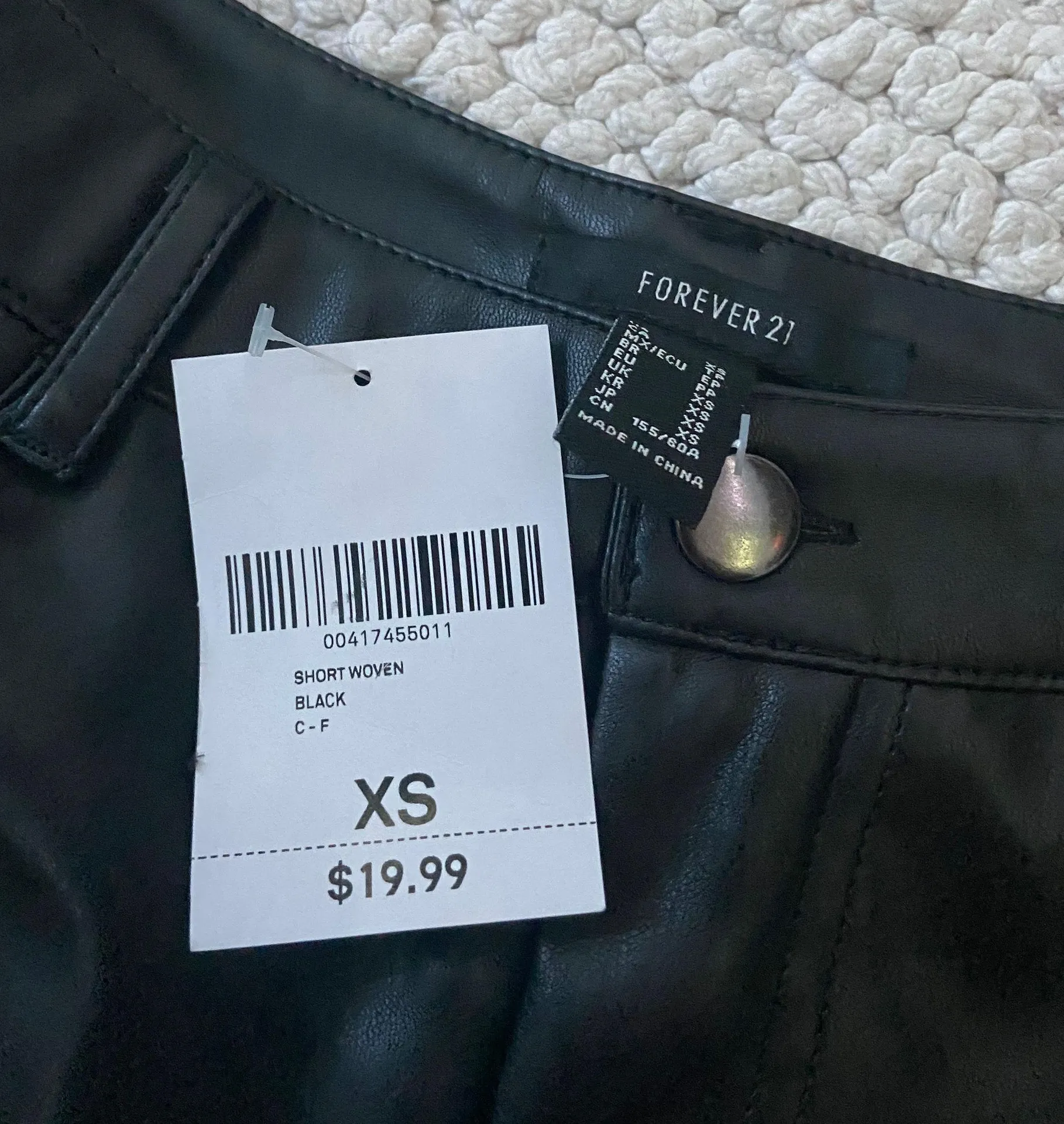 Forever 21 Black Leather Shorts - Image 4