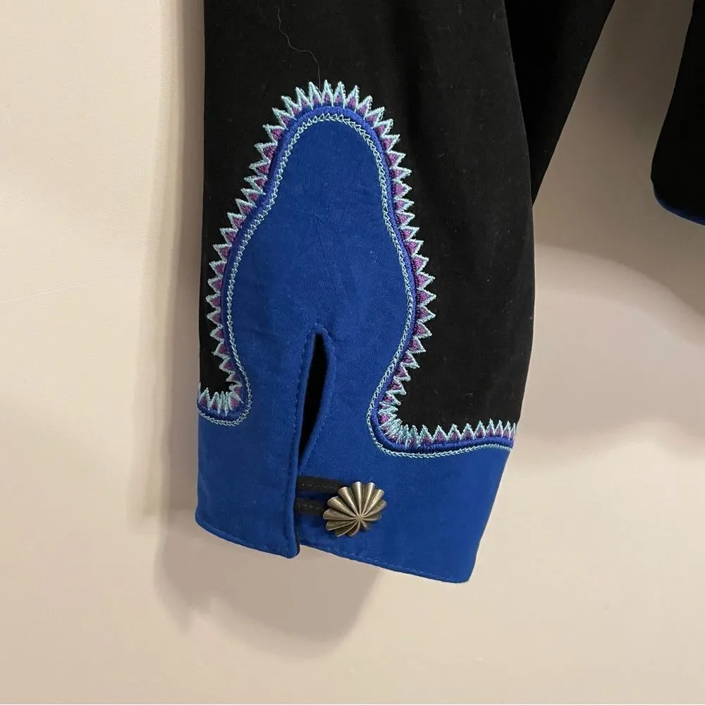 Saddle Ridge Vintage Collection riding equestrian blazer jacket size medium Black - Image 4