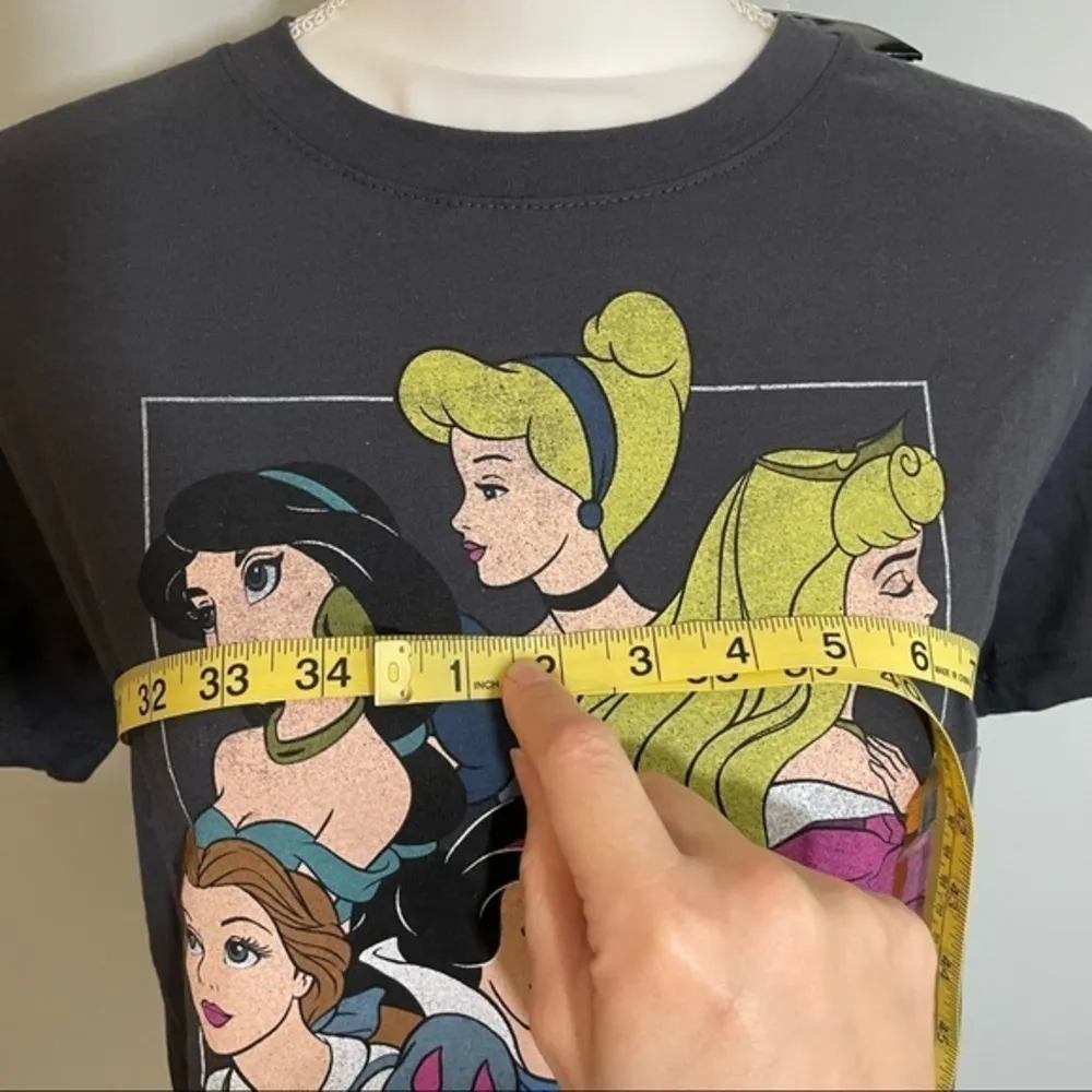 NWT Dark Gray  Princess Crewneck Babydoll Tee T-Shirt Top New Ariel Belle - Image 4