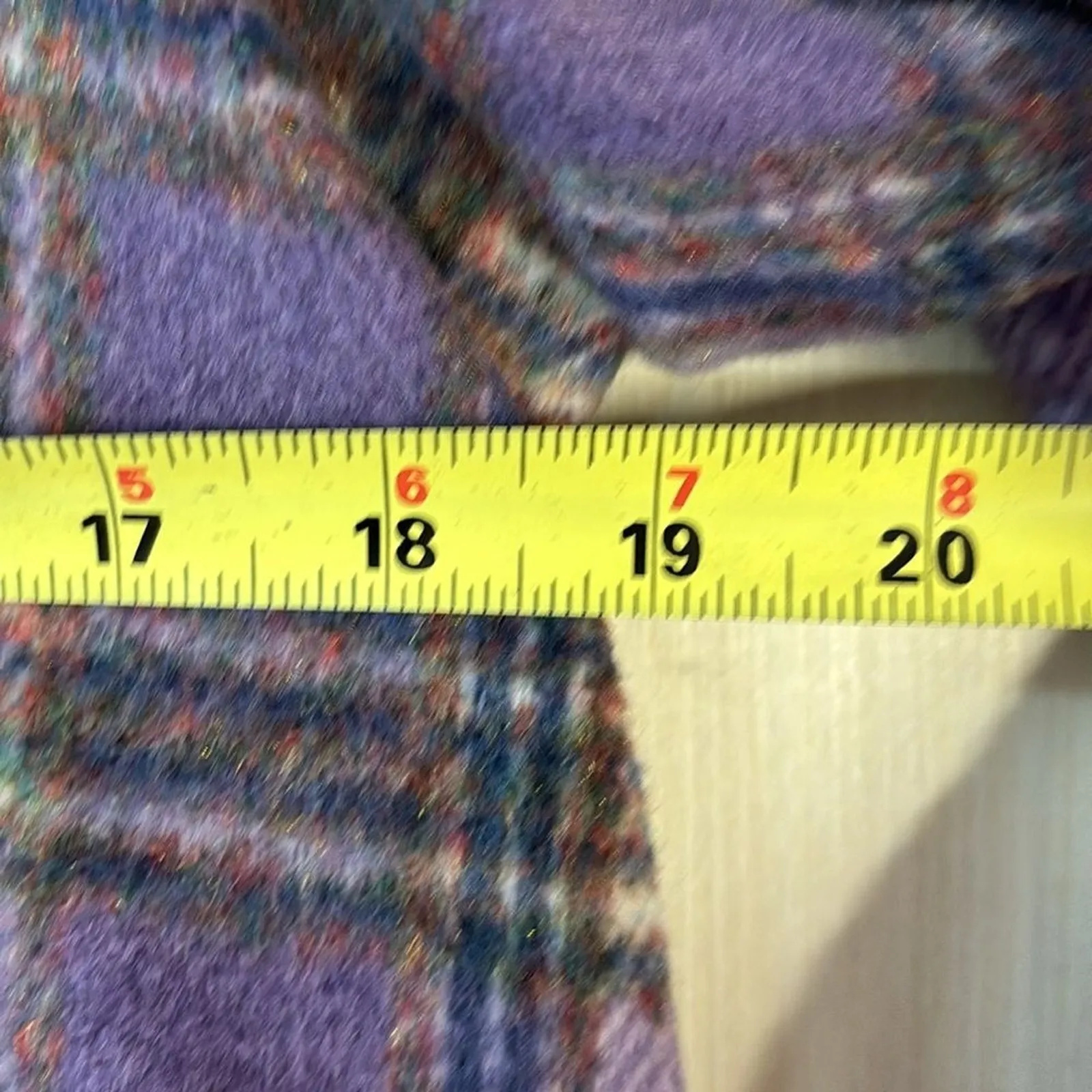 Sky To Moon Womens Shirt Shacket Sz S Purple Plaid Button Down Long Sleeve NEW - Image 4