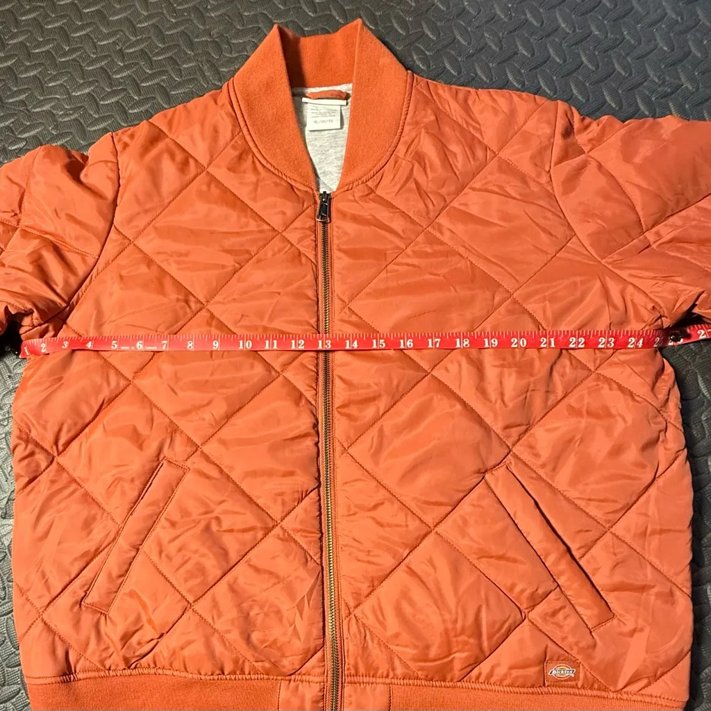 Dickies Women's Orange Quilted Full Zip Jacket Size XL - Image 6