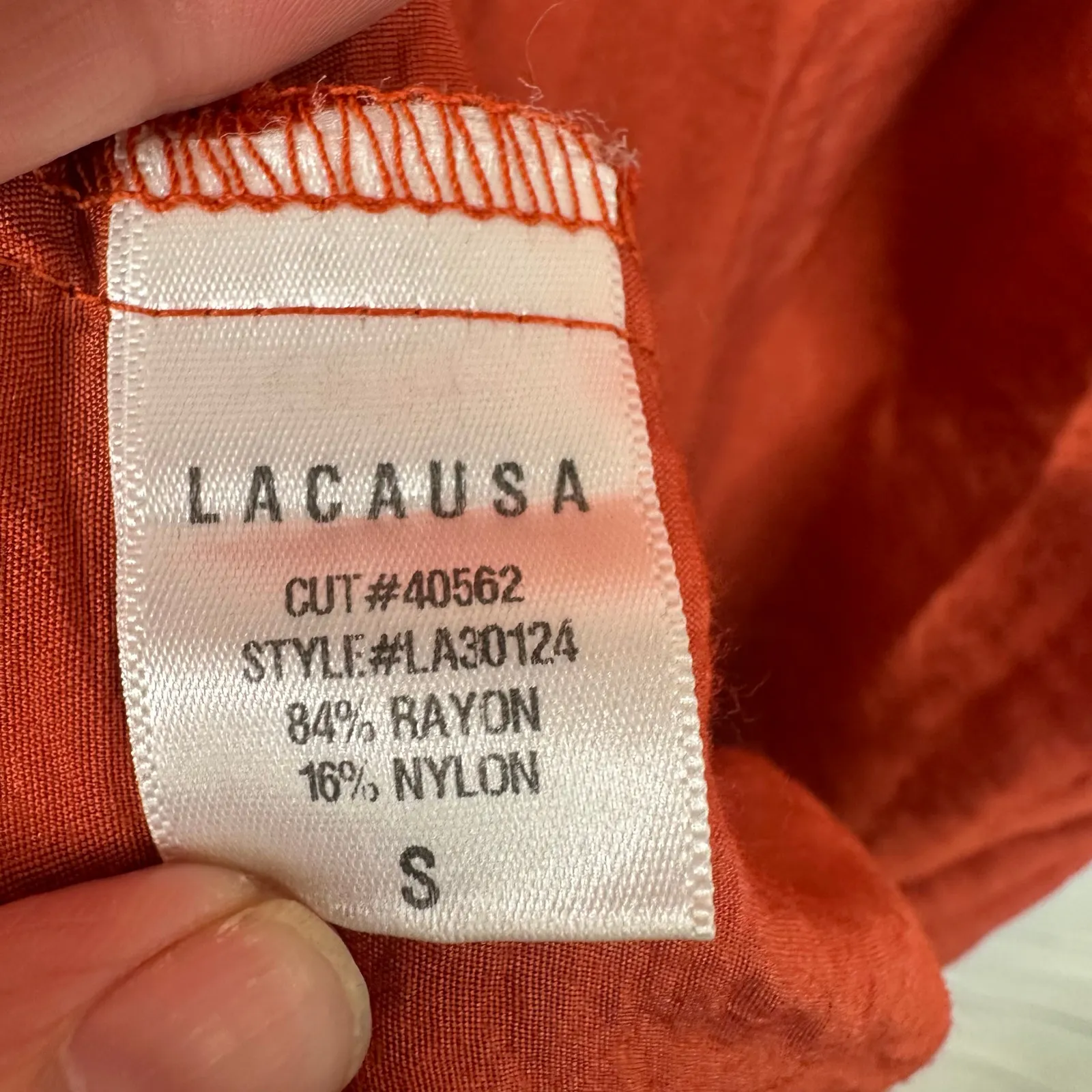 Lacausa Womens size Small Alma Slip Dress Burnt Orange la30124 - Image 8