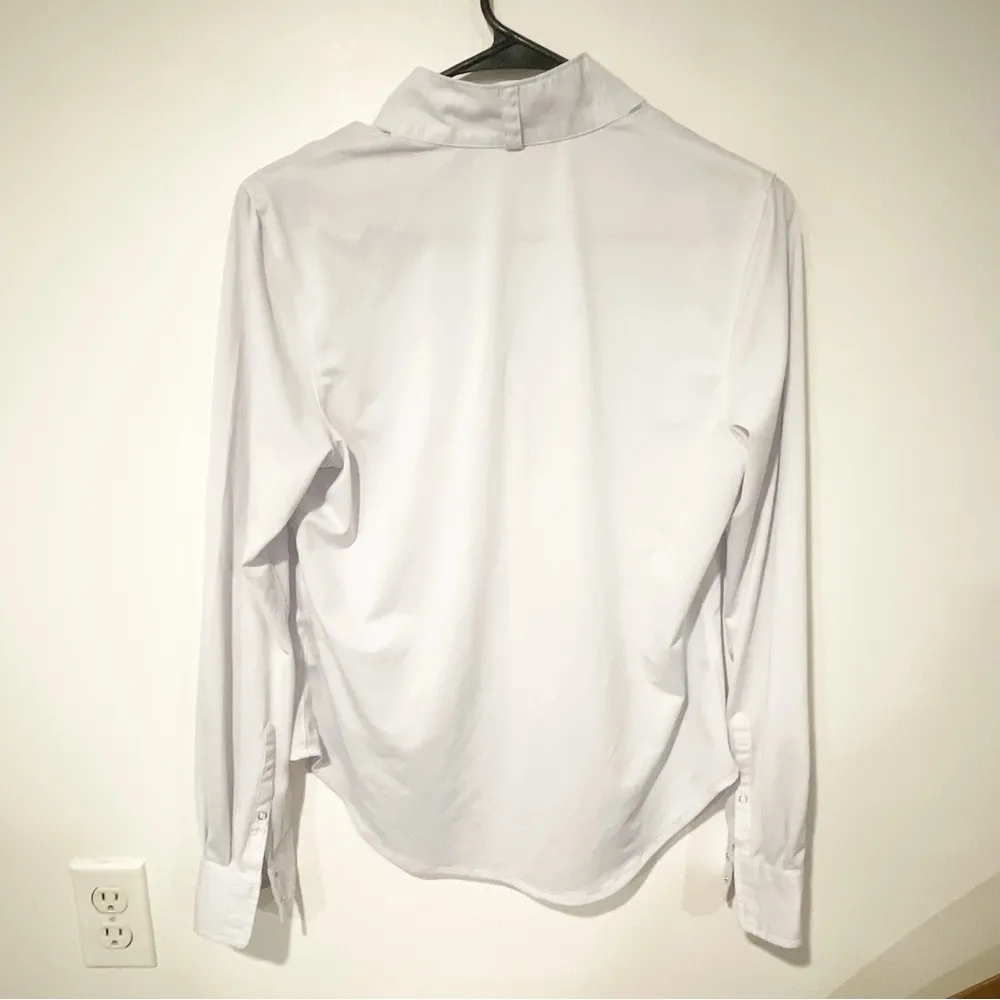 Ariat Size 34 Light Blue Snap Button Front Wrinkle Resistant Cinched Waist Top - Image 5