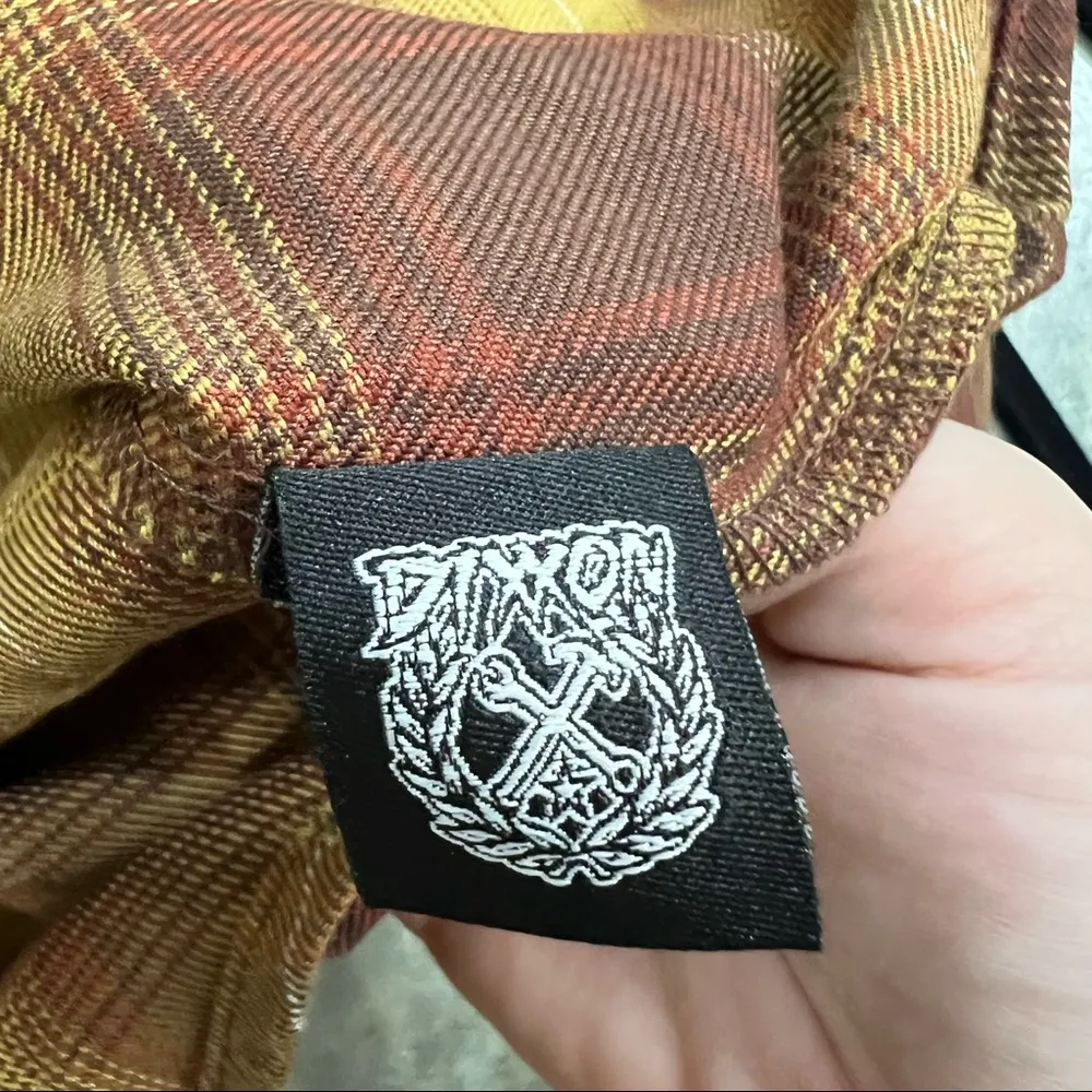 Dixxon Flannel Pearl Snap Goldfield Plaid Long Sleeve Women's Sz M Western Boho Brown Size M - Image 8