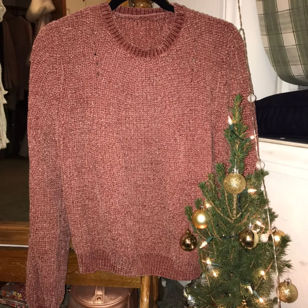 Chenille Sweater Pink Size M - Image 2