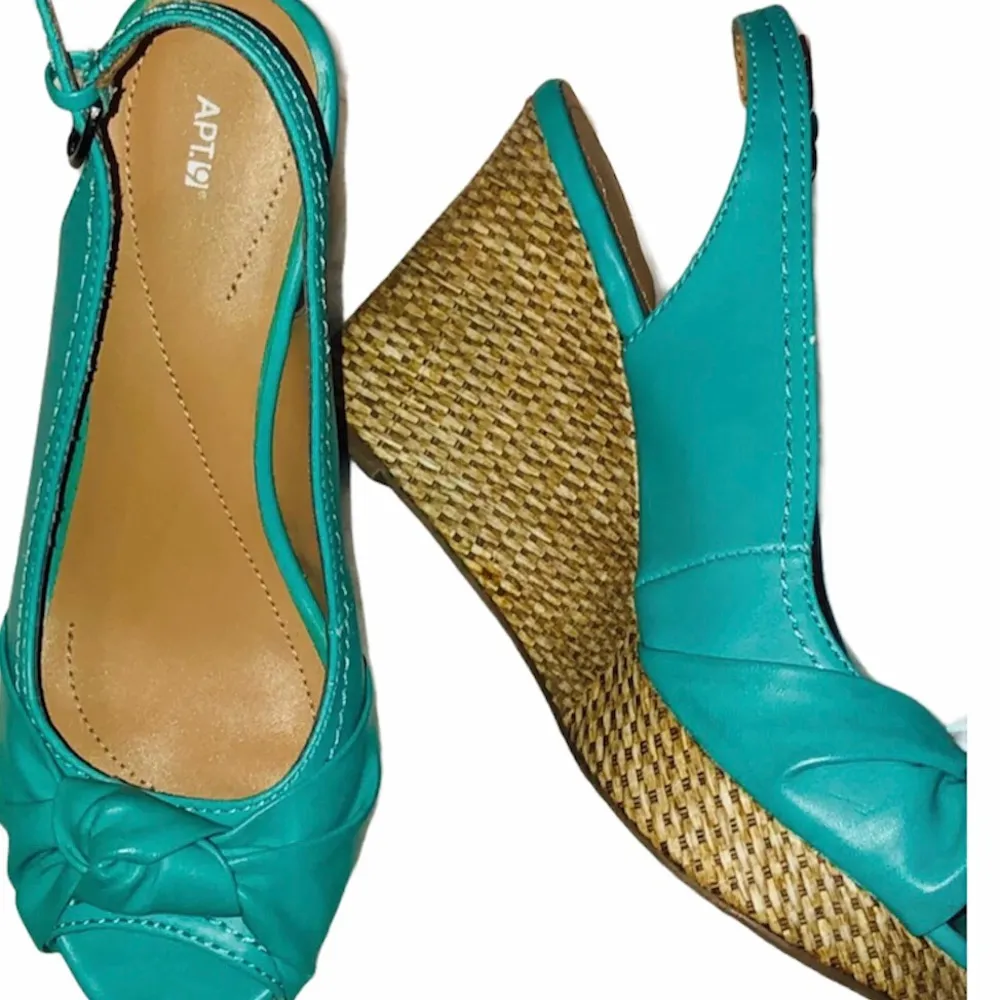 Apt. 9  Callista peep toe sling back wedges - Image 4