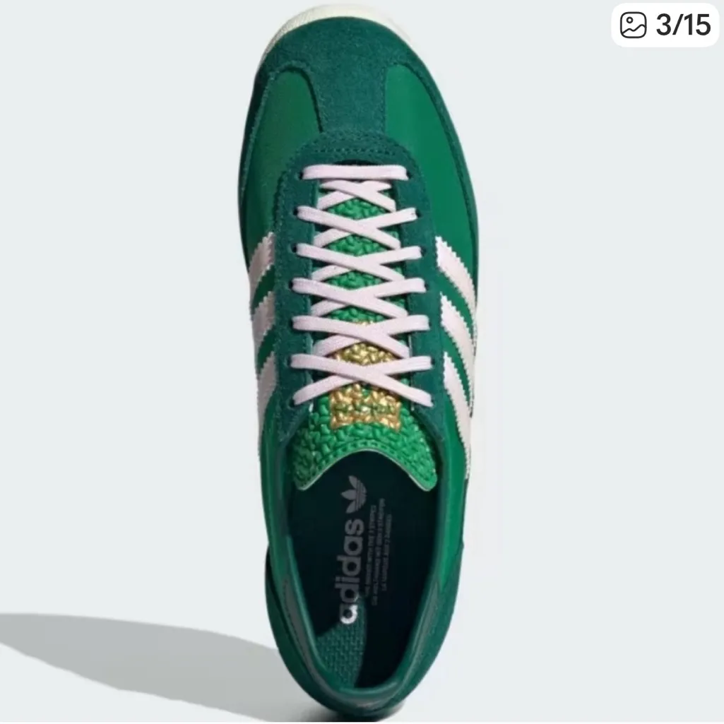 Adidas Women's SL 72 Sneakers Size 6 Green & Pink Like New - Image 5