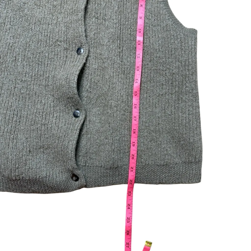 99s Vintage Eddie Bauer Wool Alpaca Ribbed Knit Round Neck Vest XL Tan - Image 3