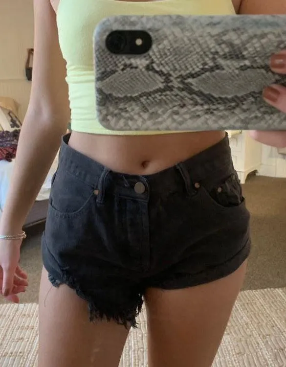 Black Fringe Shorts  - Image 3