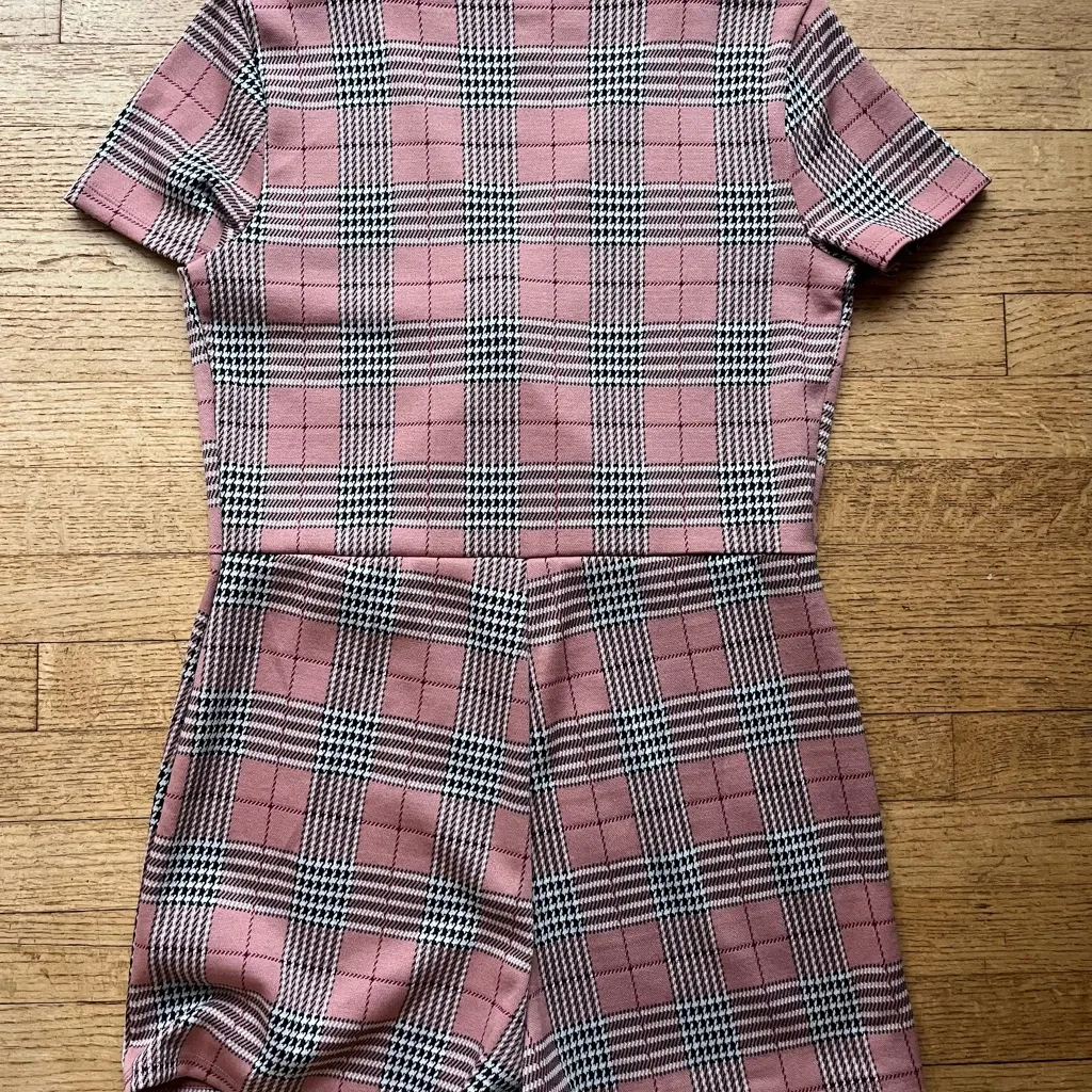 Arizona Jean Company Rose Plaid Romper - Image 4