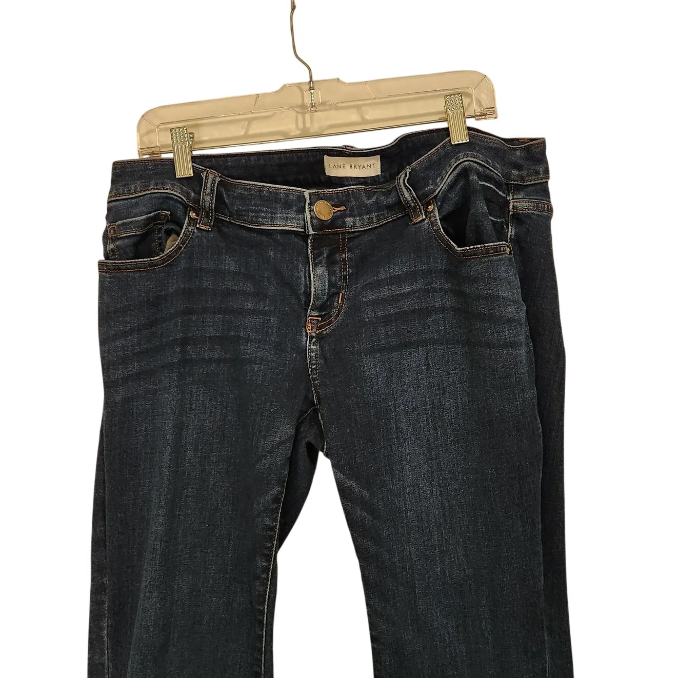 Lane Bryant Blue Denim Dark Wash Classic Retro Casual Bootcut Jeans Size 16P - Image 5