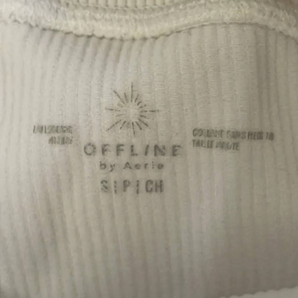 Aerie White Ribbed 7/8 Leggings High Rise - Image 4