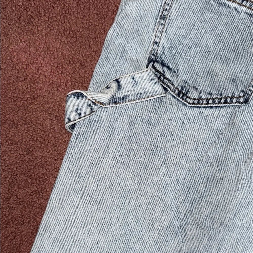 Boohoo Man Blue two toneBootcut Jeans with Distressed Design - Image 7