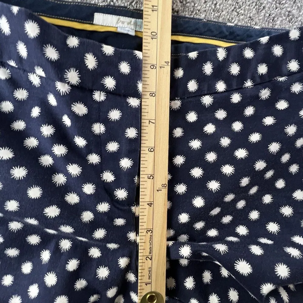 Boden Womens Size 10P Navy And White Sunburst Print Bistro‎ Crop Pants Blue - Image 10