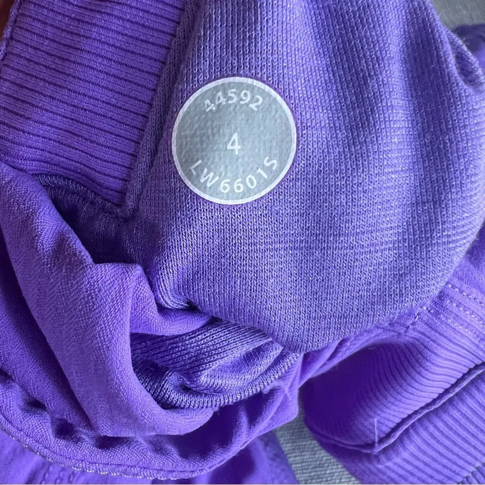 Lululemon Studio Crop Power Purple Size 4 Athleisure Y2K Gym Pilates - Image 7