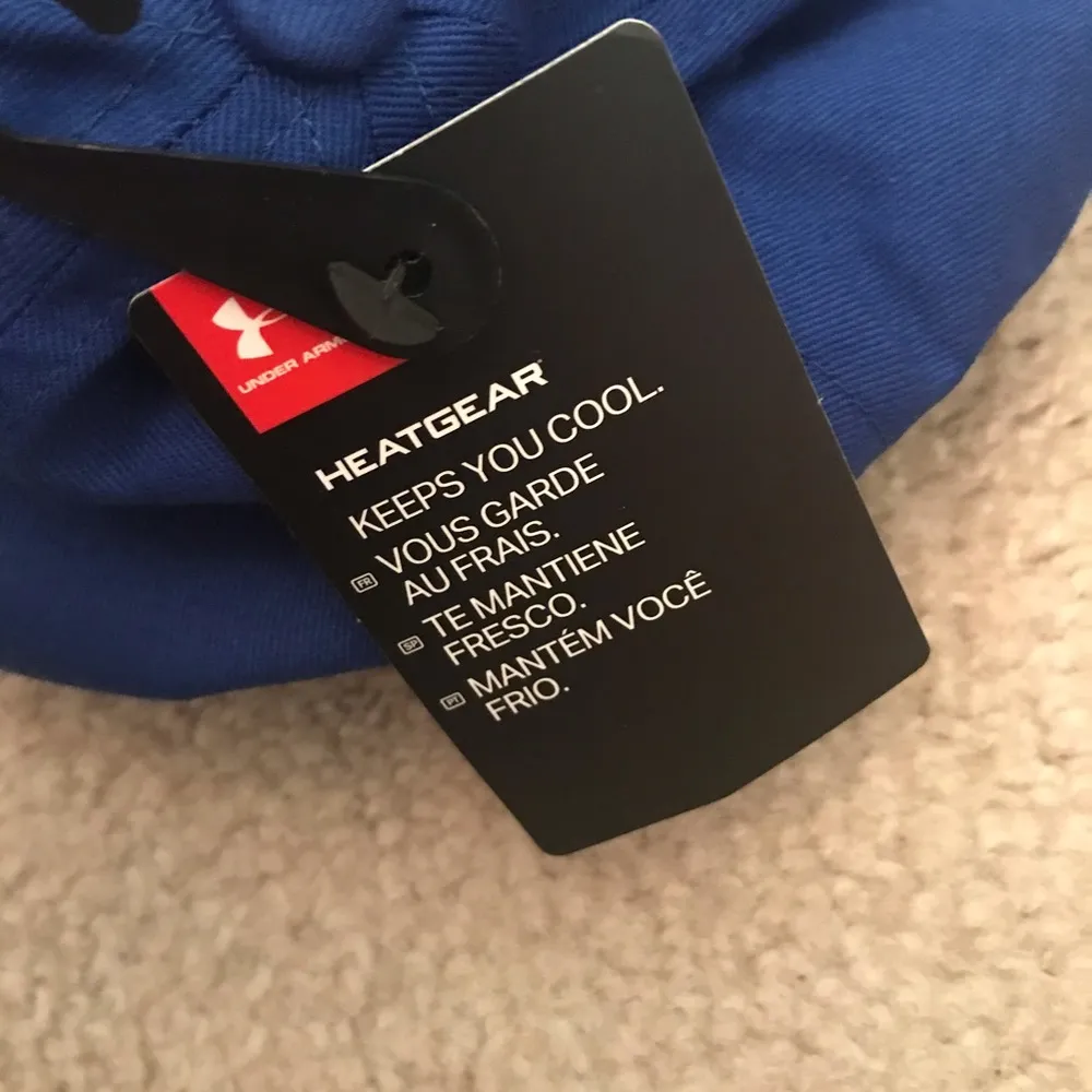Royal blue black under Armour hat - Image 2