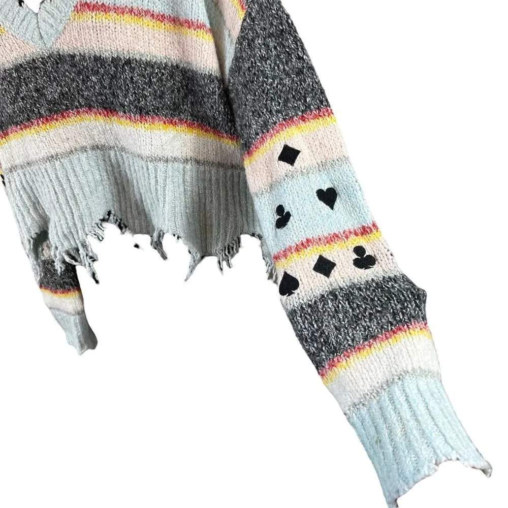 Wildfox Harester Spade Fair Isle Cropped Sweater - Image 5