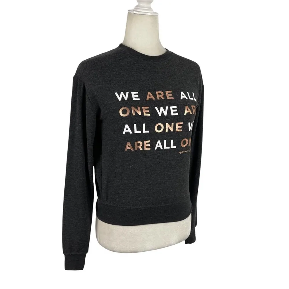 NWT Spiritual Gangster All One Savasana Gray Sweater Crew Neck Size XSmall - Image 7