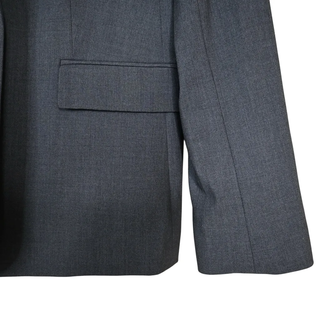 Calvin Klein Women's 10 Dark Gray One Button Front Lined Blazer - Image 5