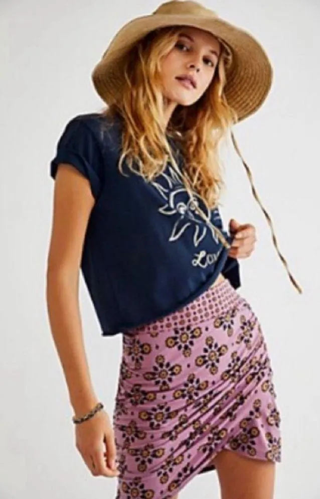 Free People She’s Something Else Mini Skirt, Smoky Lilac, Size S New with Tag - Image 4