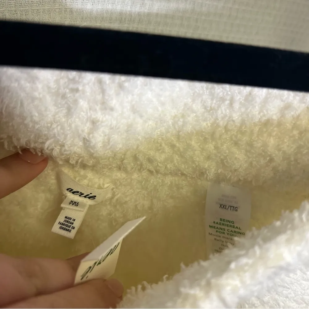 Aerie | XXL White Sherpa Pants Pull On Stretch Waist Plus - Image 6