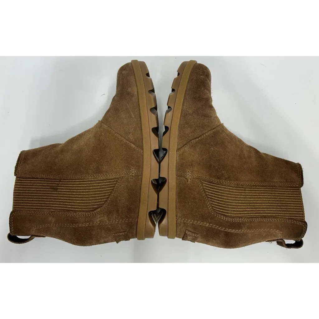 SOREL Joan of Arctic Wedge II Chelsea Boots Women's 7 Brown Suede Waterproof EUC - Image 4