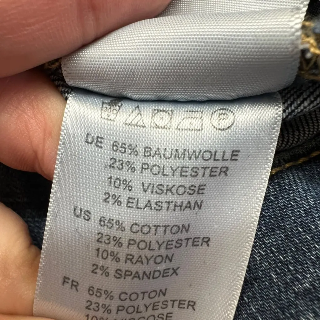 Articles Of Society Cropped Flare High Waist Dark Wash Denim Jeans Size 29 - Image 5